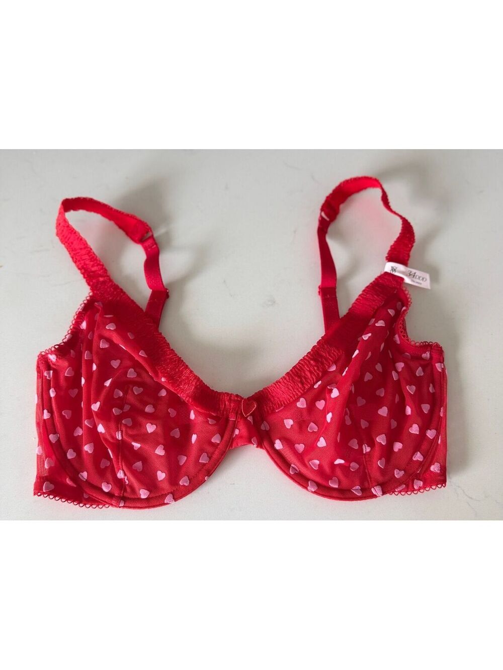 Red Heart-Print Underwire Bra - Women's Intimates